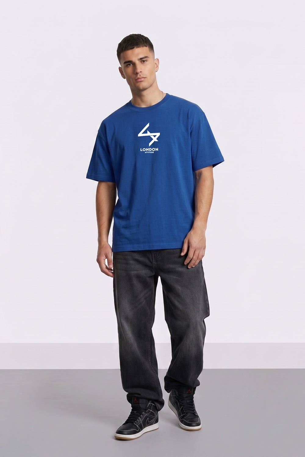 Push Your Limits Oversized Heavyweight T-Shirt in White Print