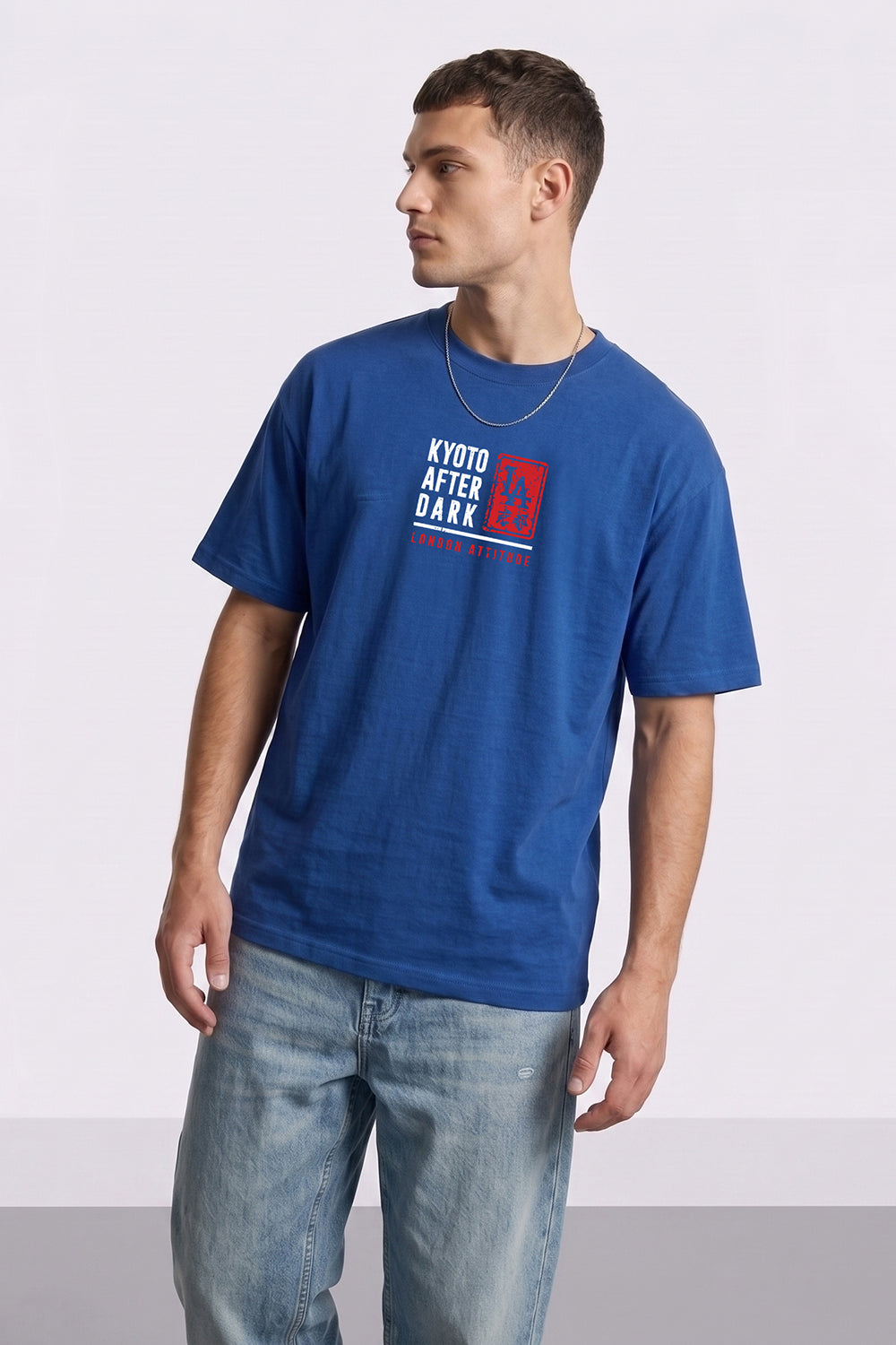 Kyoto After Dark Oversized Heavyweight Japanese Graphic T-Shirt