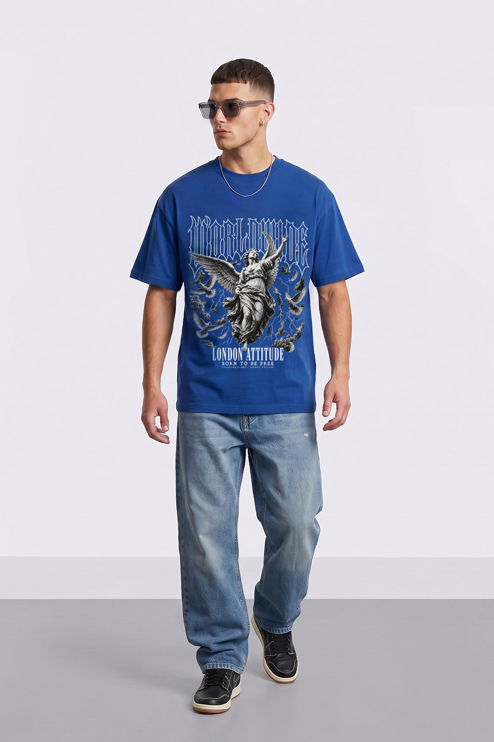 Worldwide Angel Oversized Heavyweight Graphic T-Shirt