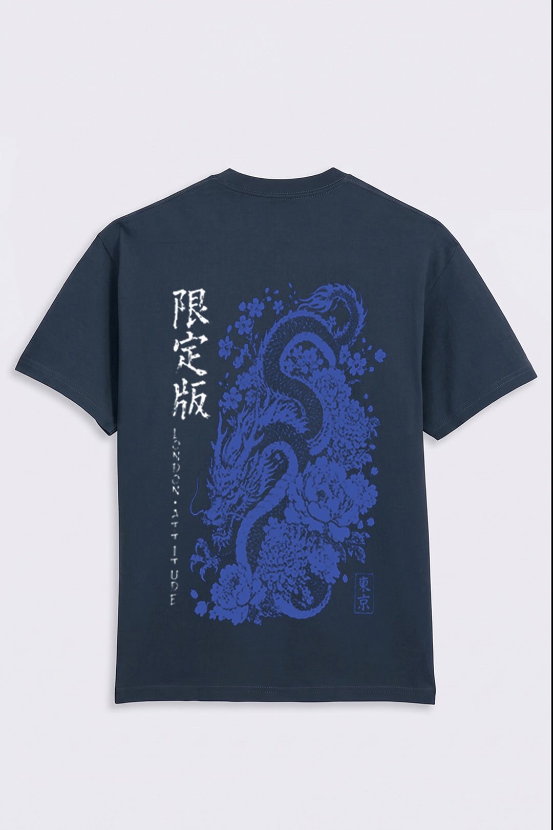 Oversized Japanese Dragon Graphic T-Shirt