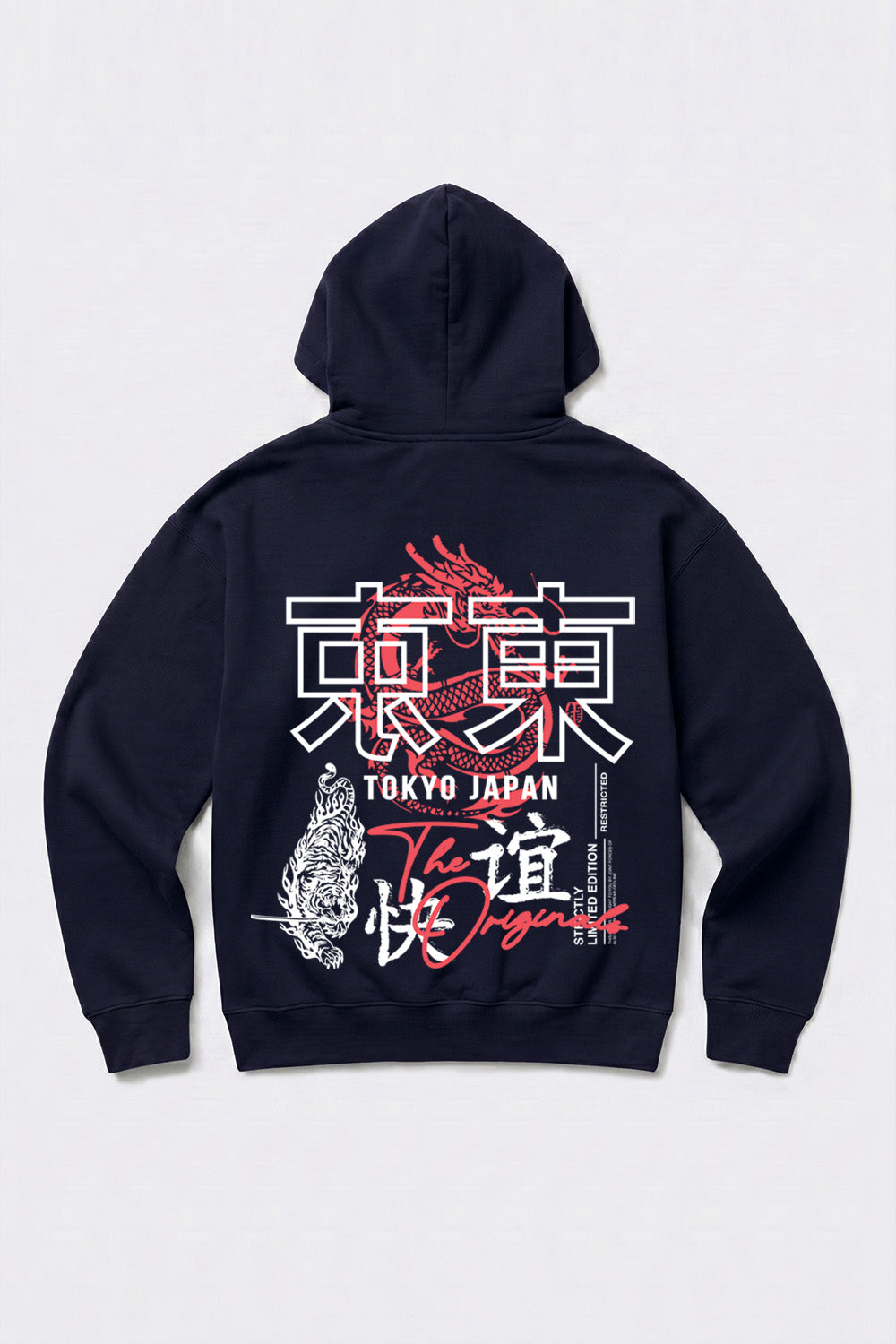 Relaxed Fit Tokyo Japan Graphic Hoodie