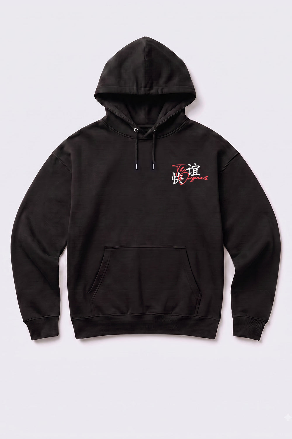 Relaxed Fit Tokyo Japan Graphic Hoodie in Black