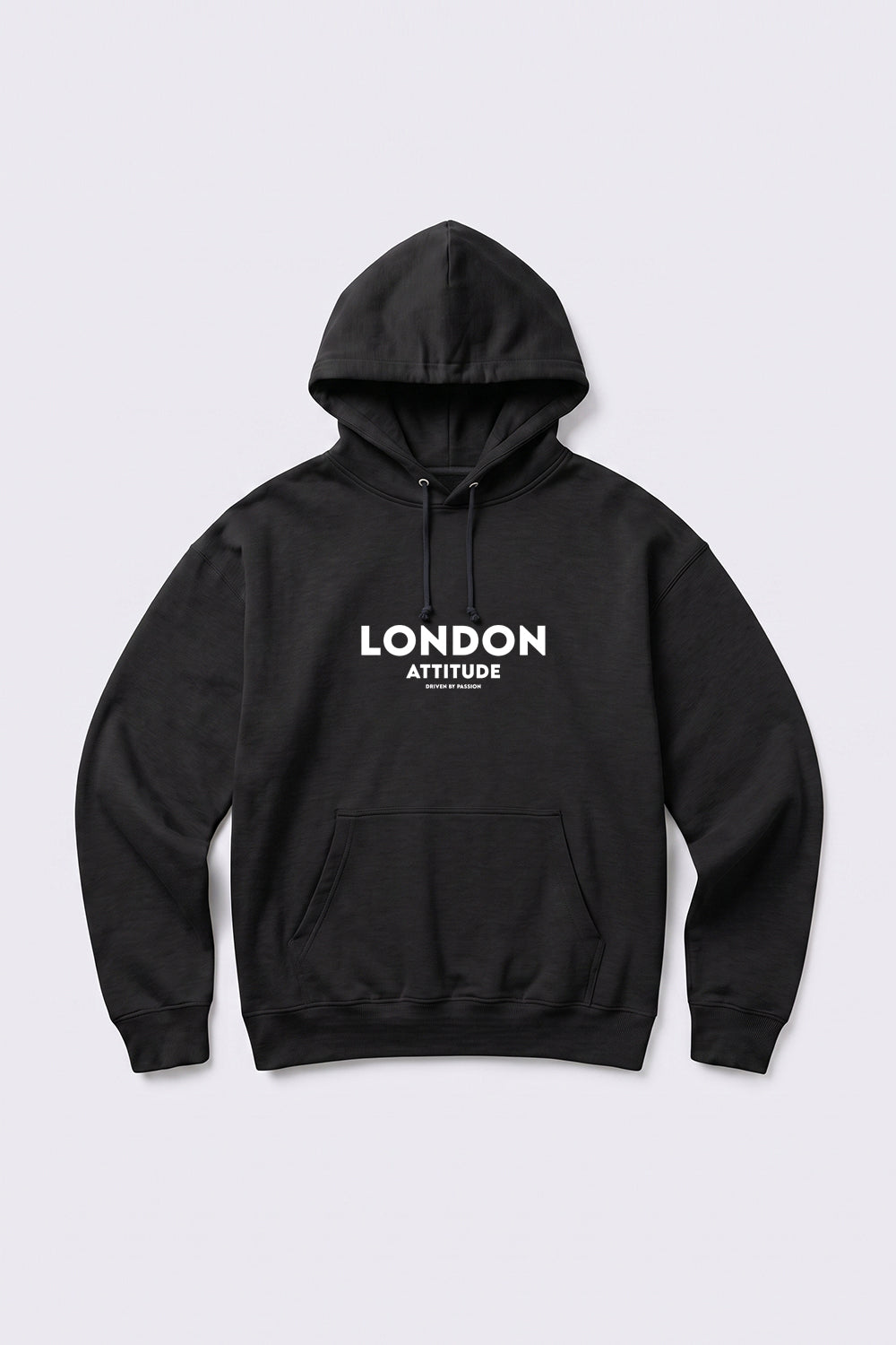 Relaxed Fit Dragon Graphic Hoodie in Black