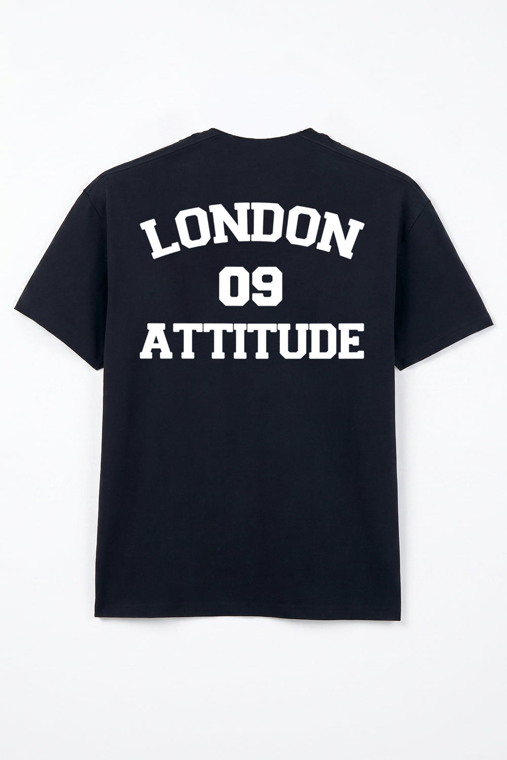 Oversized Heavyweight T-Shirt with Varsity Back Print in White