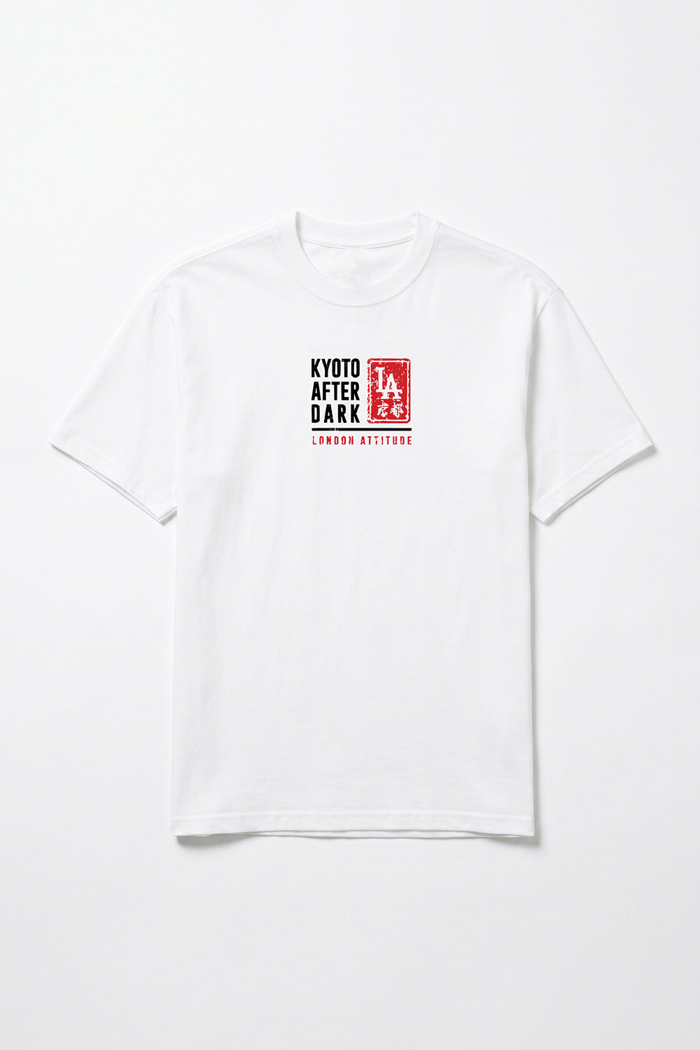 Kyoto After Dark Oversized Heavyweight Japanese Graphic T-Shirt in White