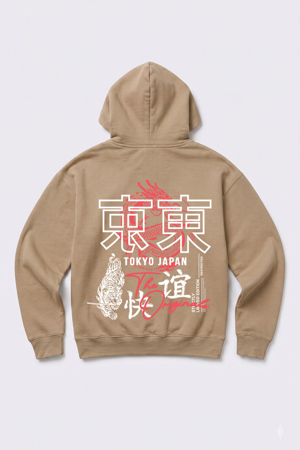 Relaxed Fit Tokyo Japan Graphic Hoodie
