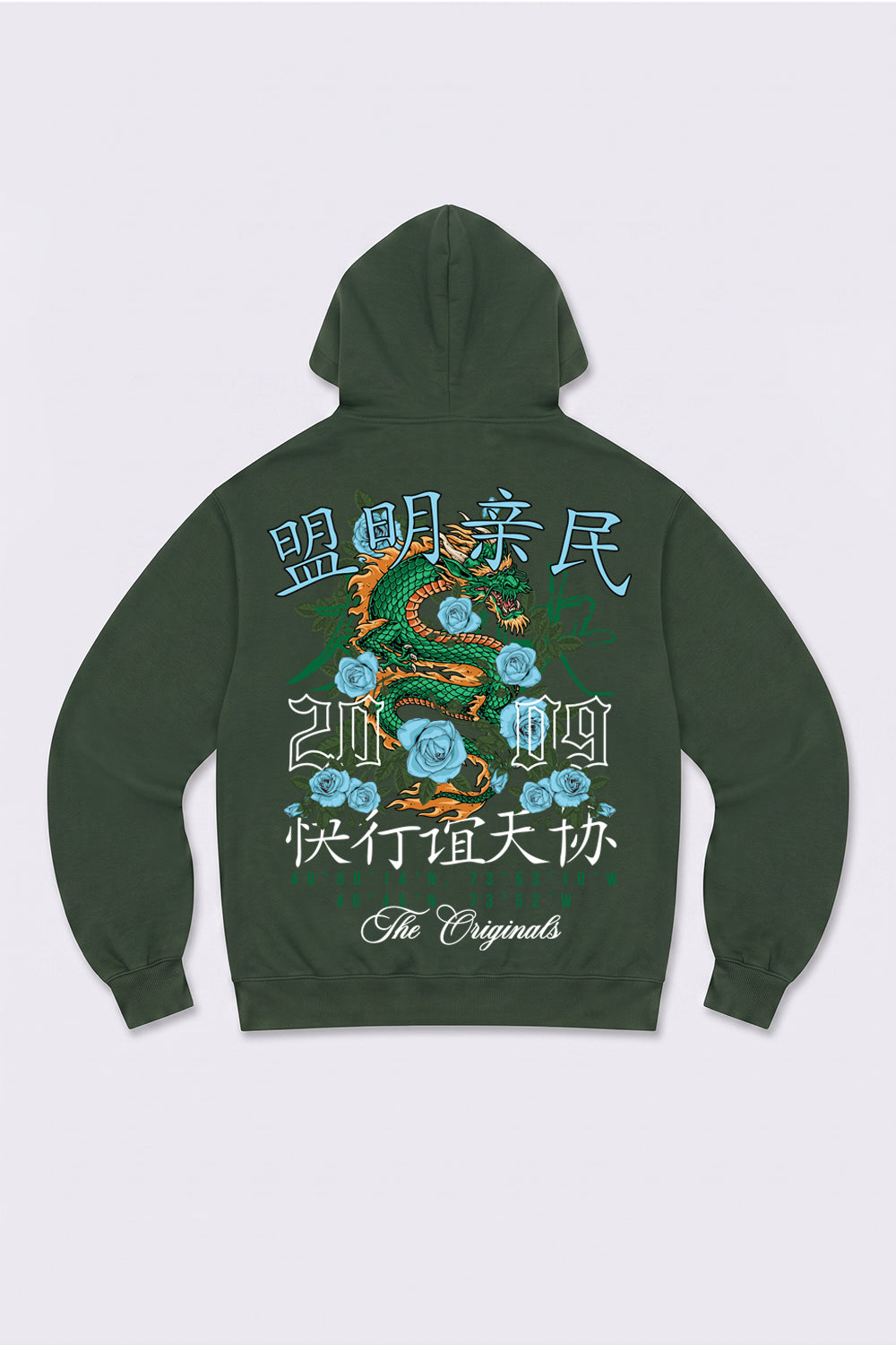 Relaxed Fit Dragon Graphic Hoodie