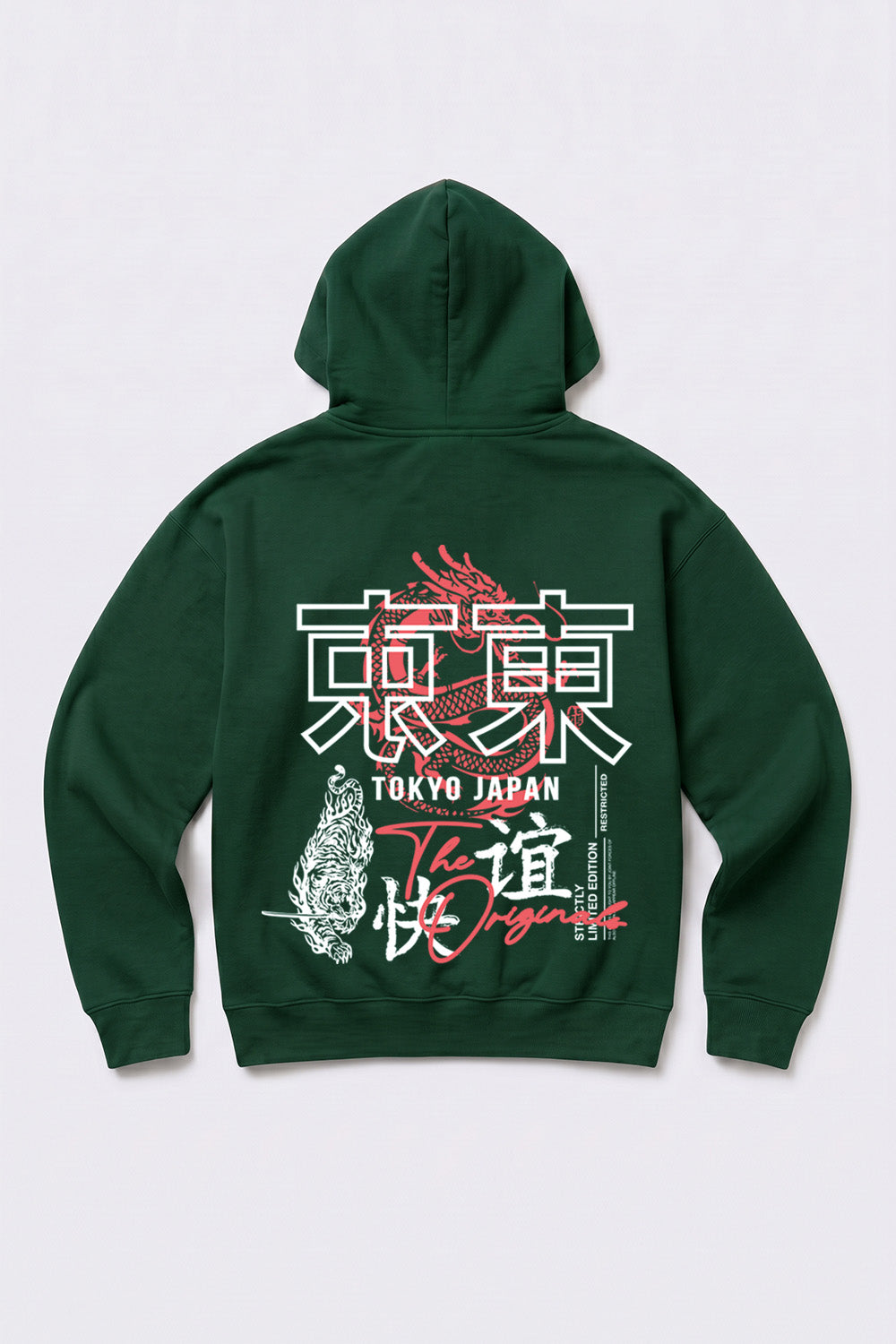 Relaxed Fit Tokyo Japan Graphic Hoodie