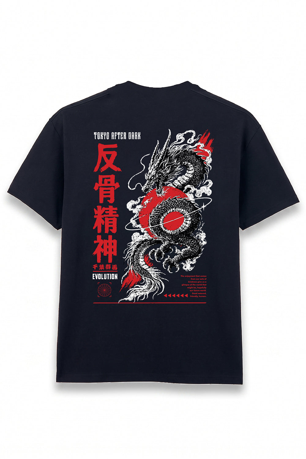 Tokyo After Dark Dragon Oversized Heavyweight Graphic T-Shirt