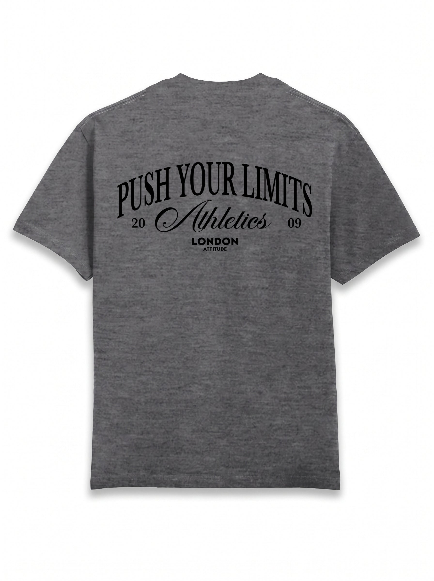 Push Your Limits Oversized Heavyweight T-Shirt in Black Print