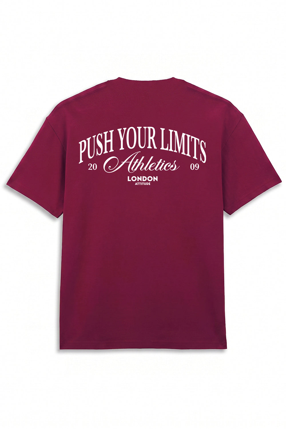 Push Your Limits Oversized Heavyweight T-Shirt in White Print