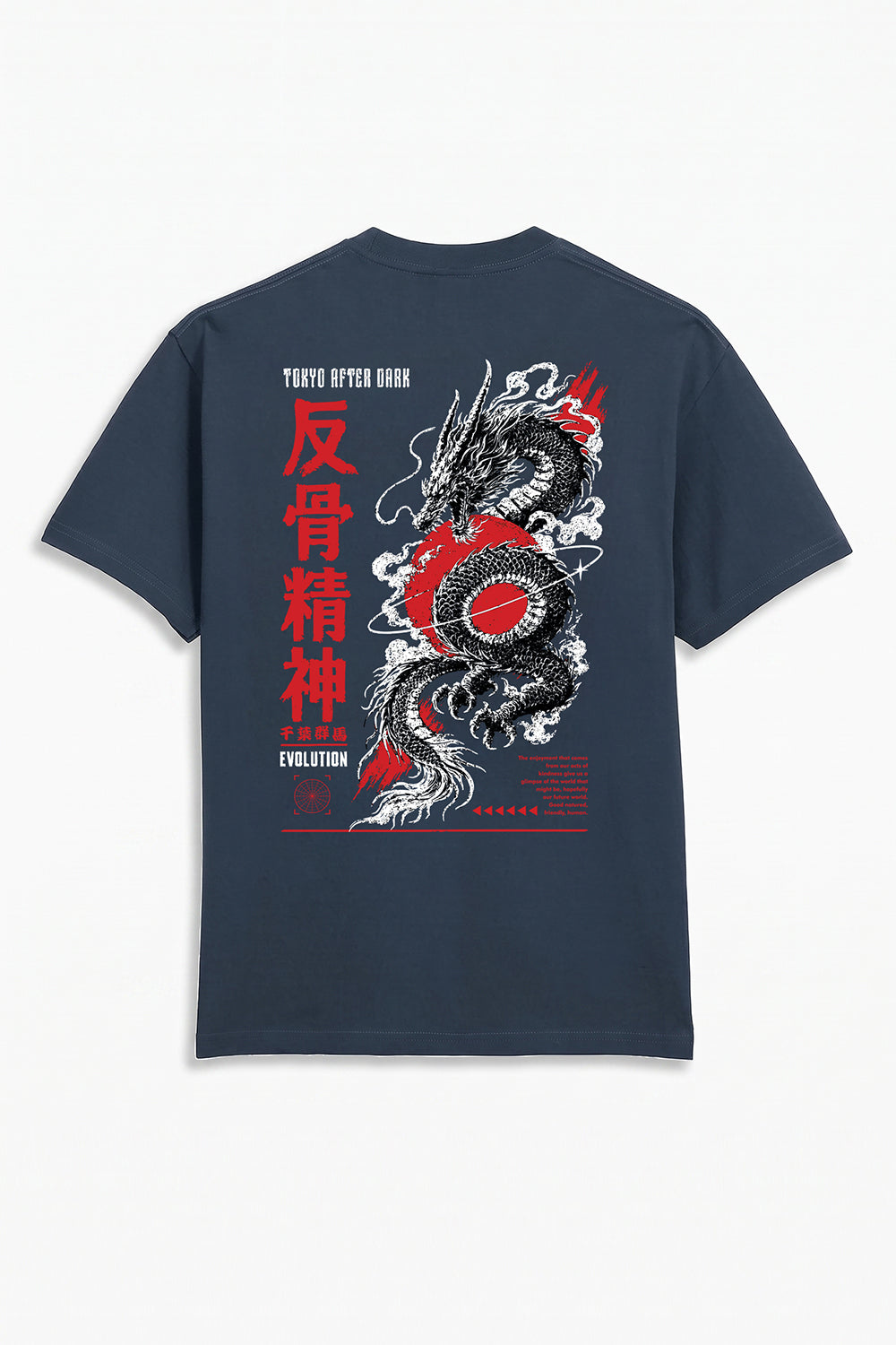 Tokyo After Dark Dragon Oversized Heavyweight Graphic T-Shirt