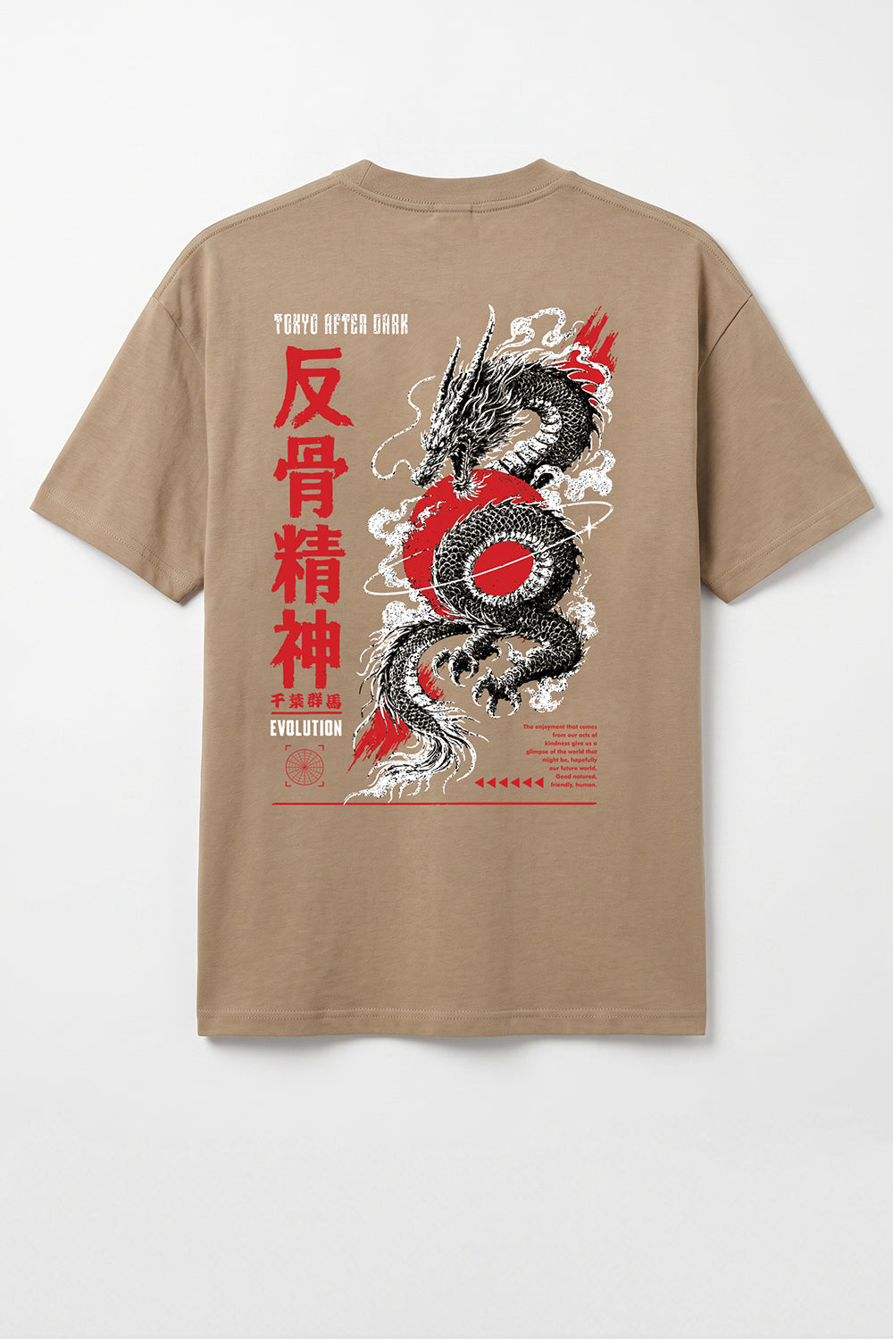 Tokyo After Dark Dragon Oversized Heavyweight Graphic T-Shirt