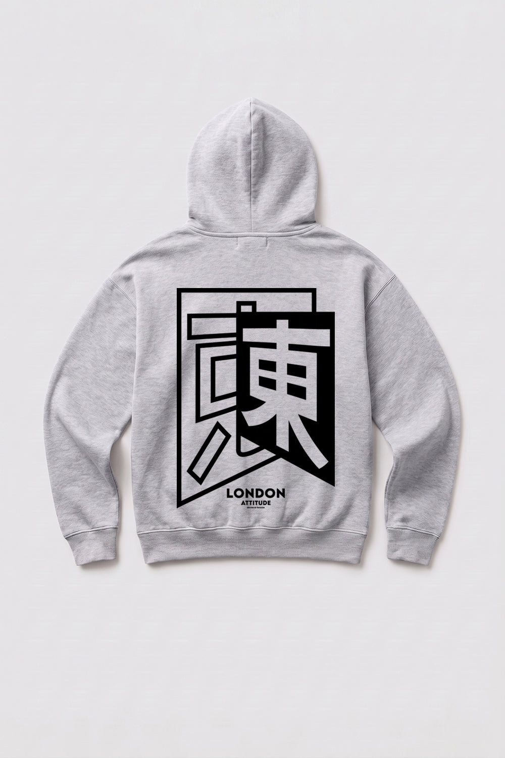 Relaxed Fit  Japanese Inspired  Hoodie in Heather Grey