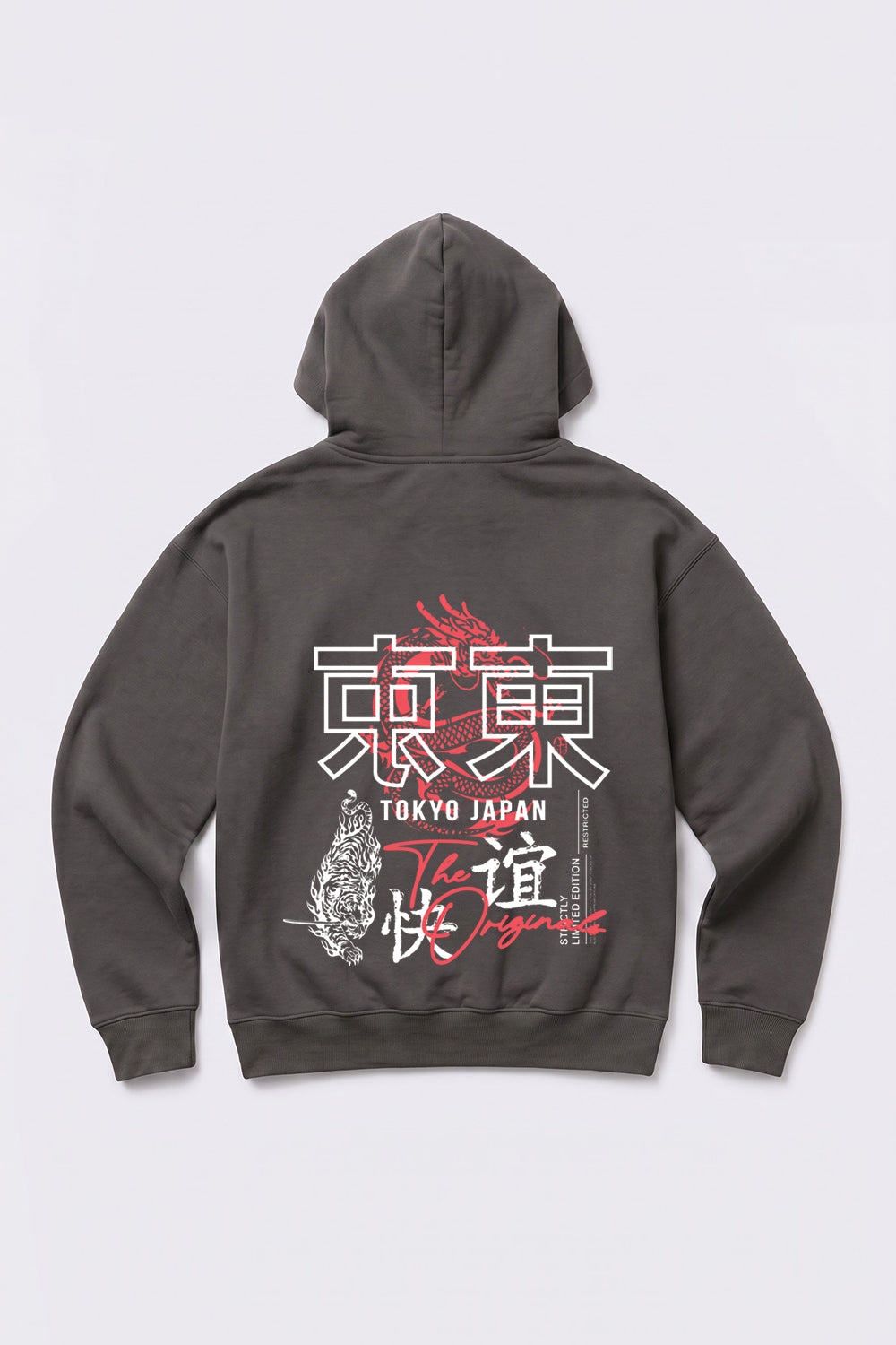 Relaxed Fit Tokyo Japan Graphic Hoodie