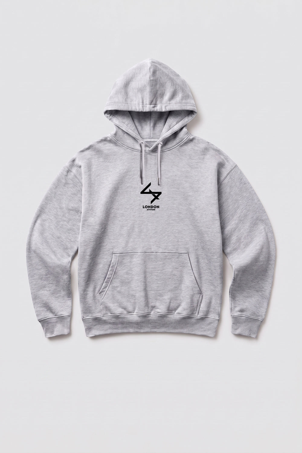 Relaxed Fit  Japanese Inspired  Hoodie in Heather Grey