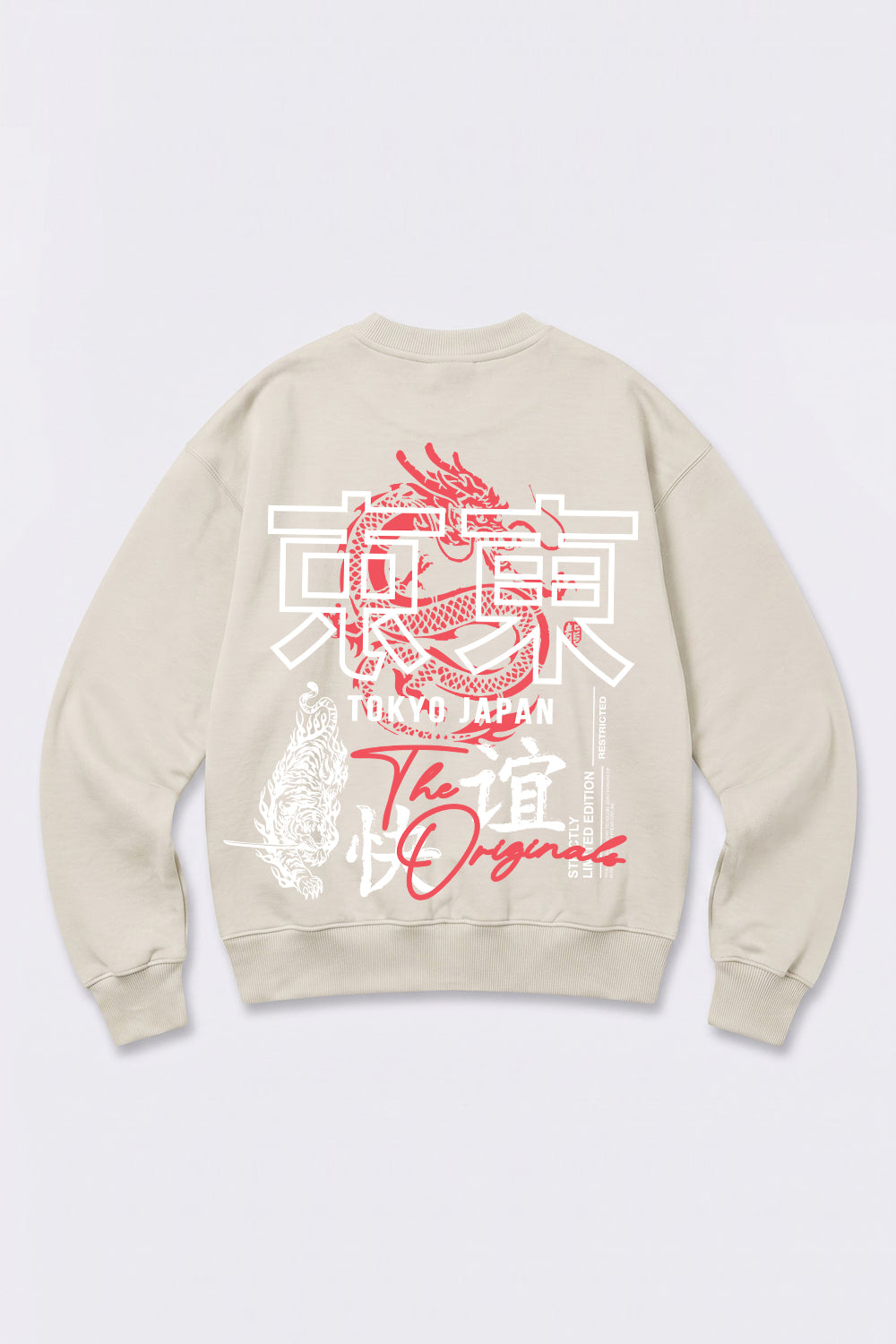 Relaxed Fit Tokyo Dragon & Tiger Sweatshirt