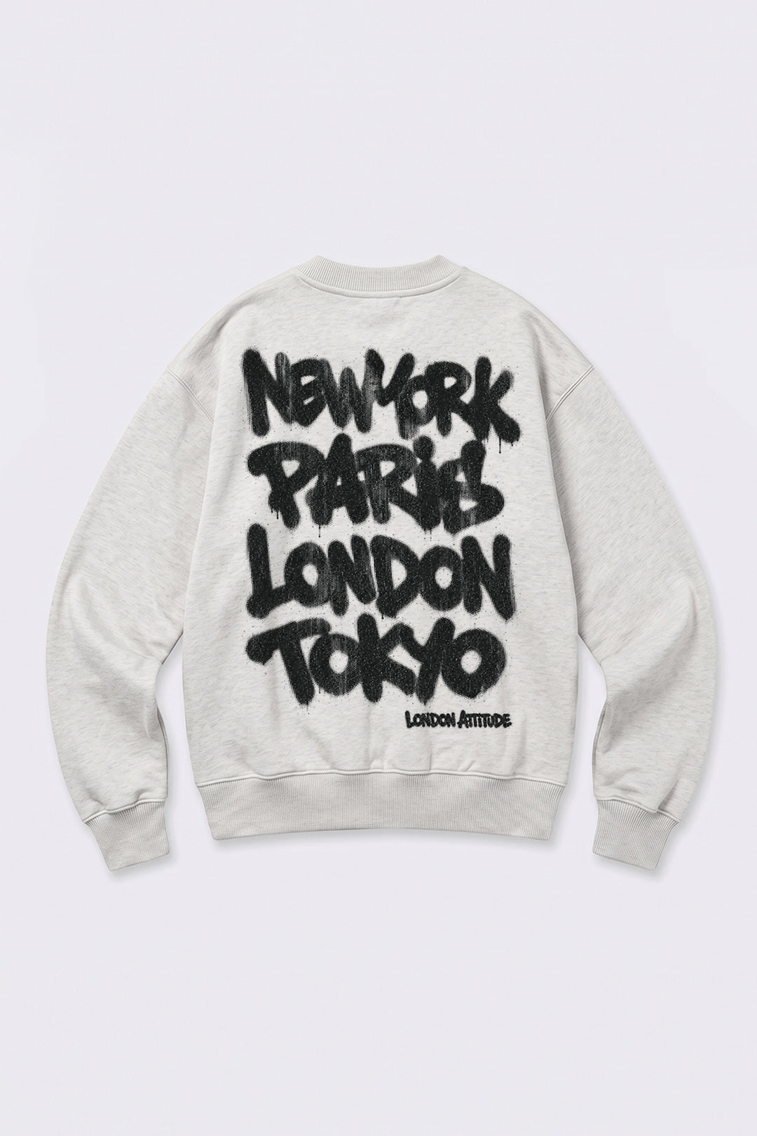 Relaxed Fit City Graffiti Graphic Sweatshirt