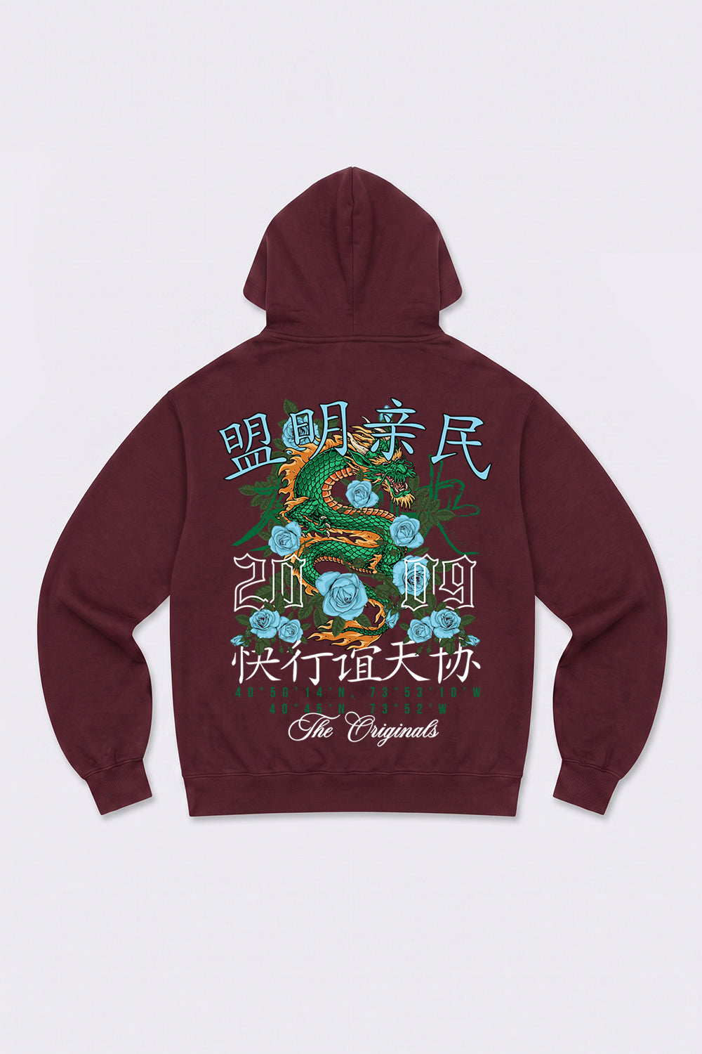 Relaxed Fit Dragon Graphic Hoodie