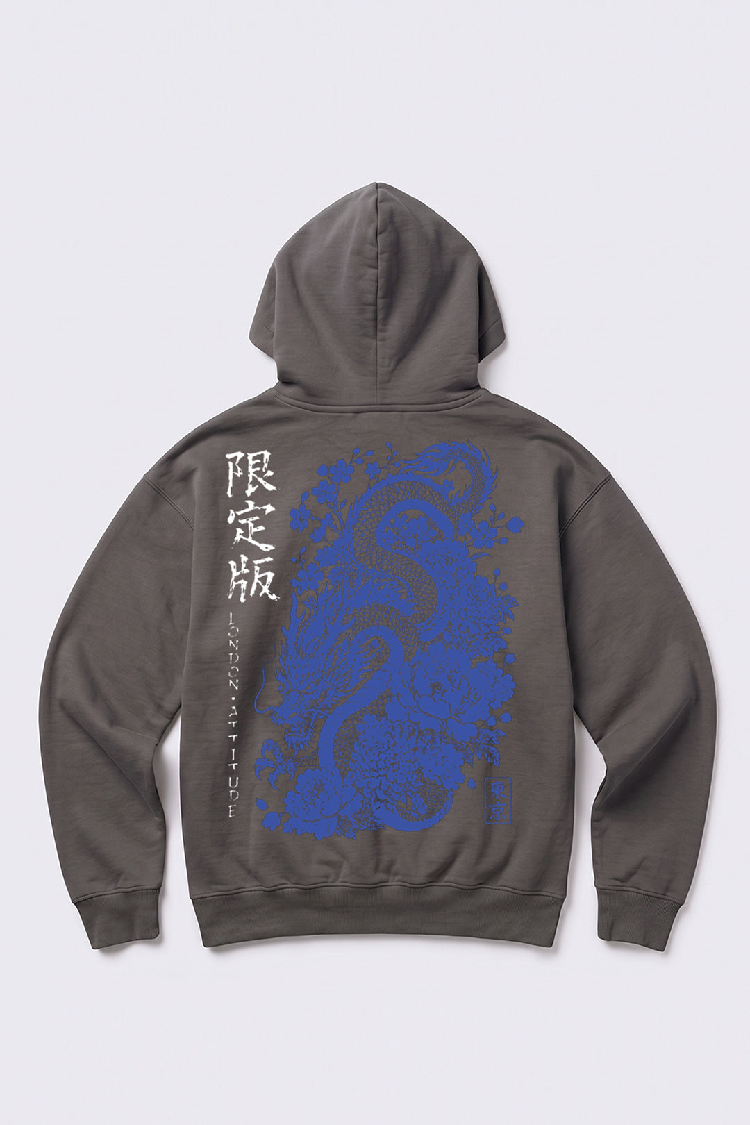 Relaxed Fit Heavyweight Japanese Dragon Graphic Hoodie