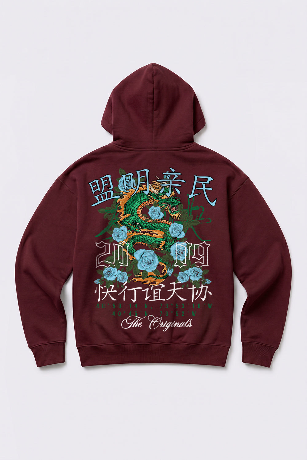 Relaxed Fit Dragon Graphic Hoodie