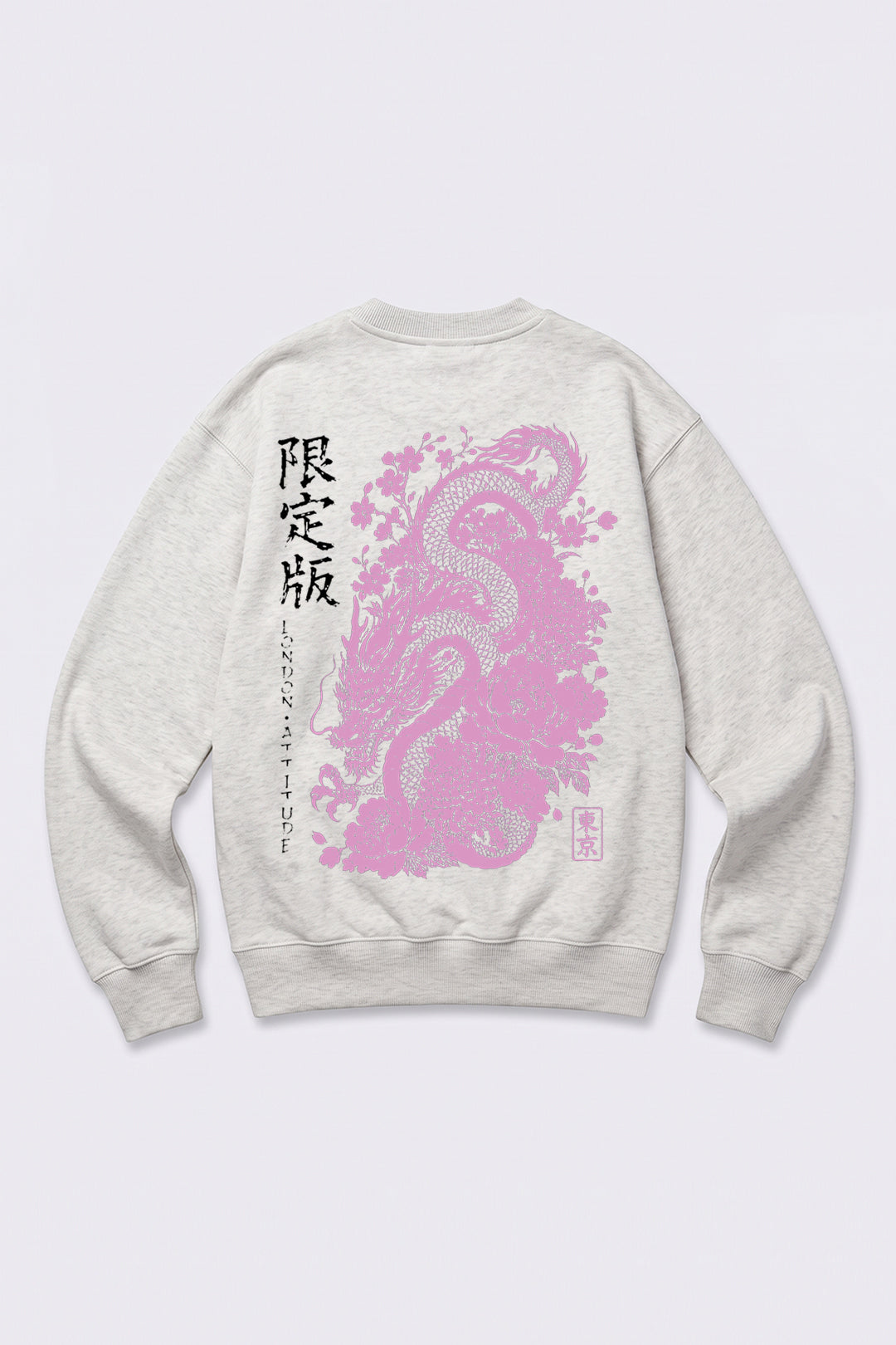 Japanese Dragon & Floral Graphic Sweatshirt