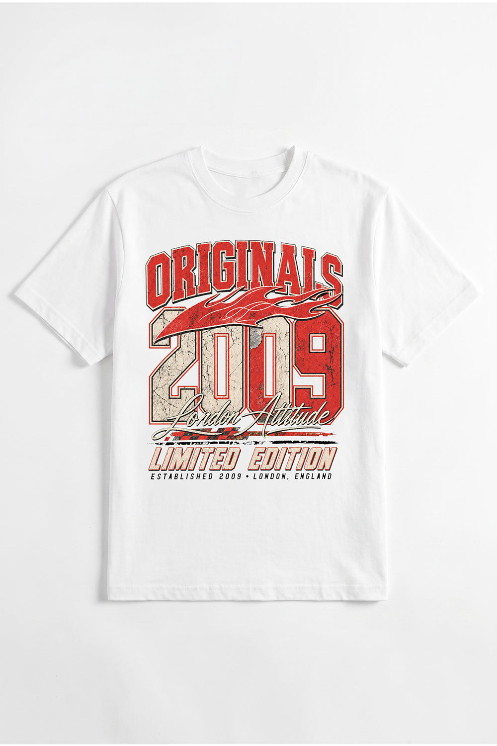 Originals 2009 Oversized Heavyweight Graphic T-Shirt in White