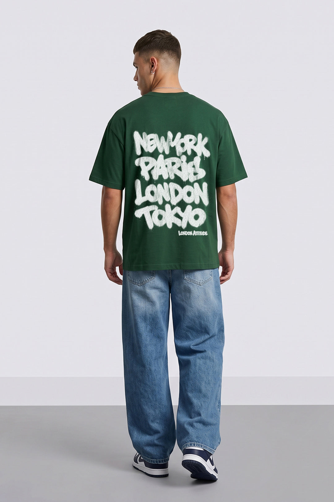 Oversized Heavyweight City Graffiti Graphic T-Shirt