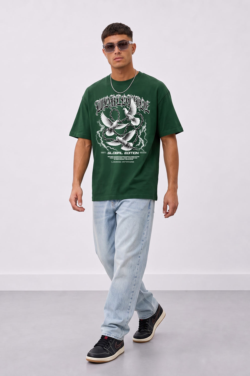 Worldwide Global Edition Oversized Heavyweight Graphic T-Shirt