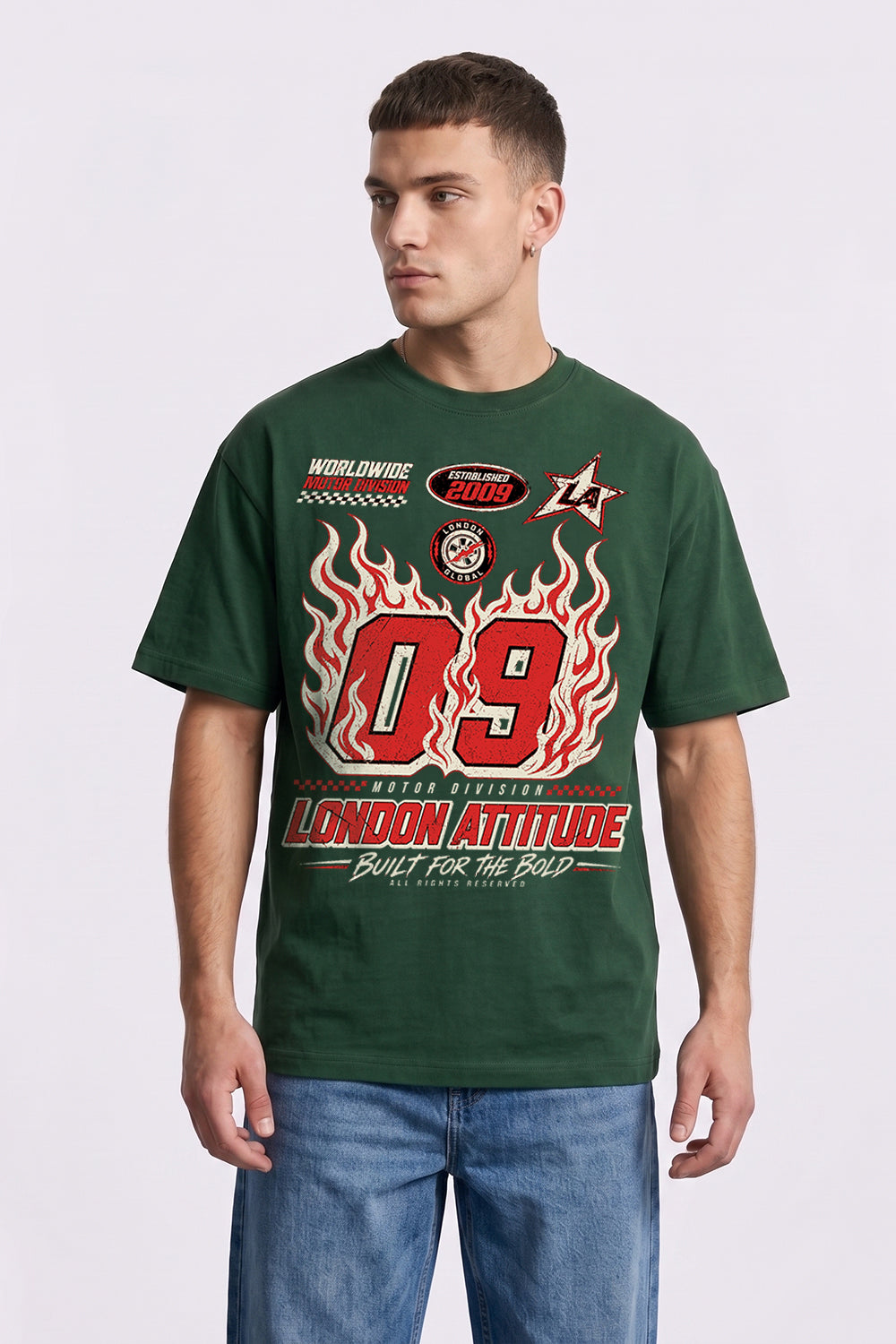 Racing Oversized Heavyweight Graphic T-Shirt