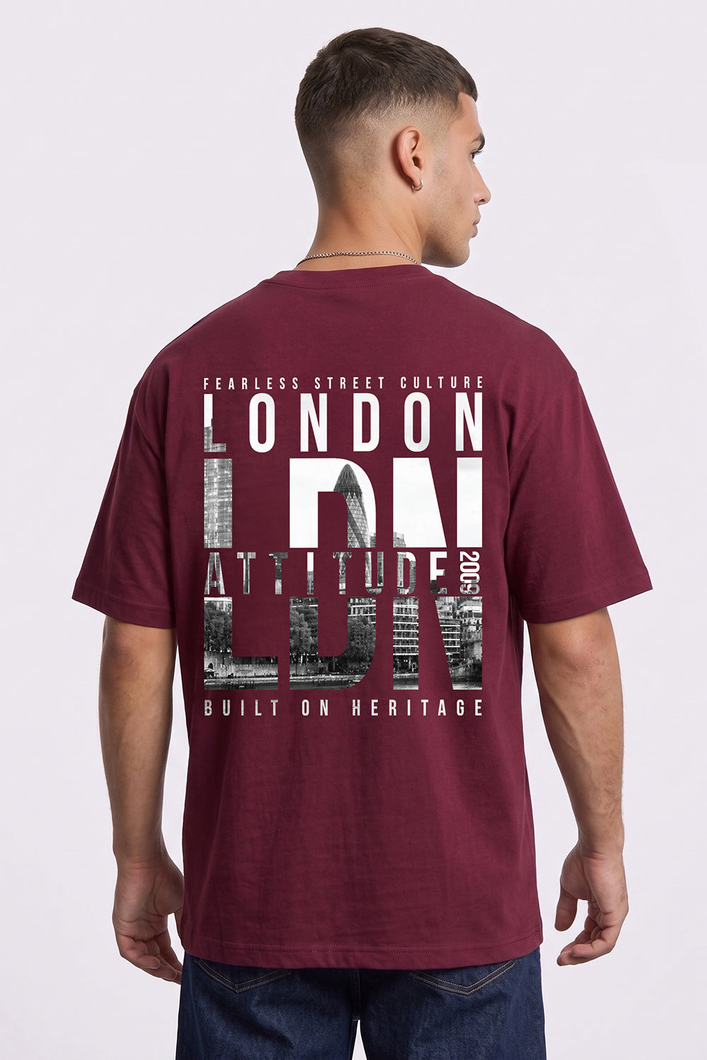 Fearless Street Culture Oversized Heavyweight Graphic T-Shirt