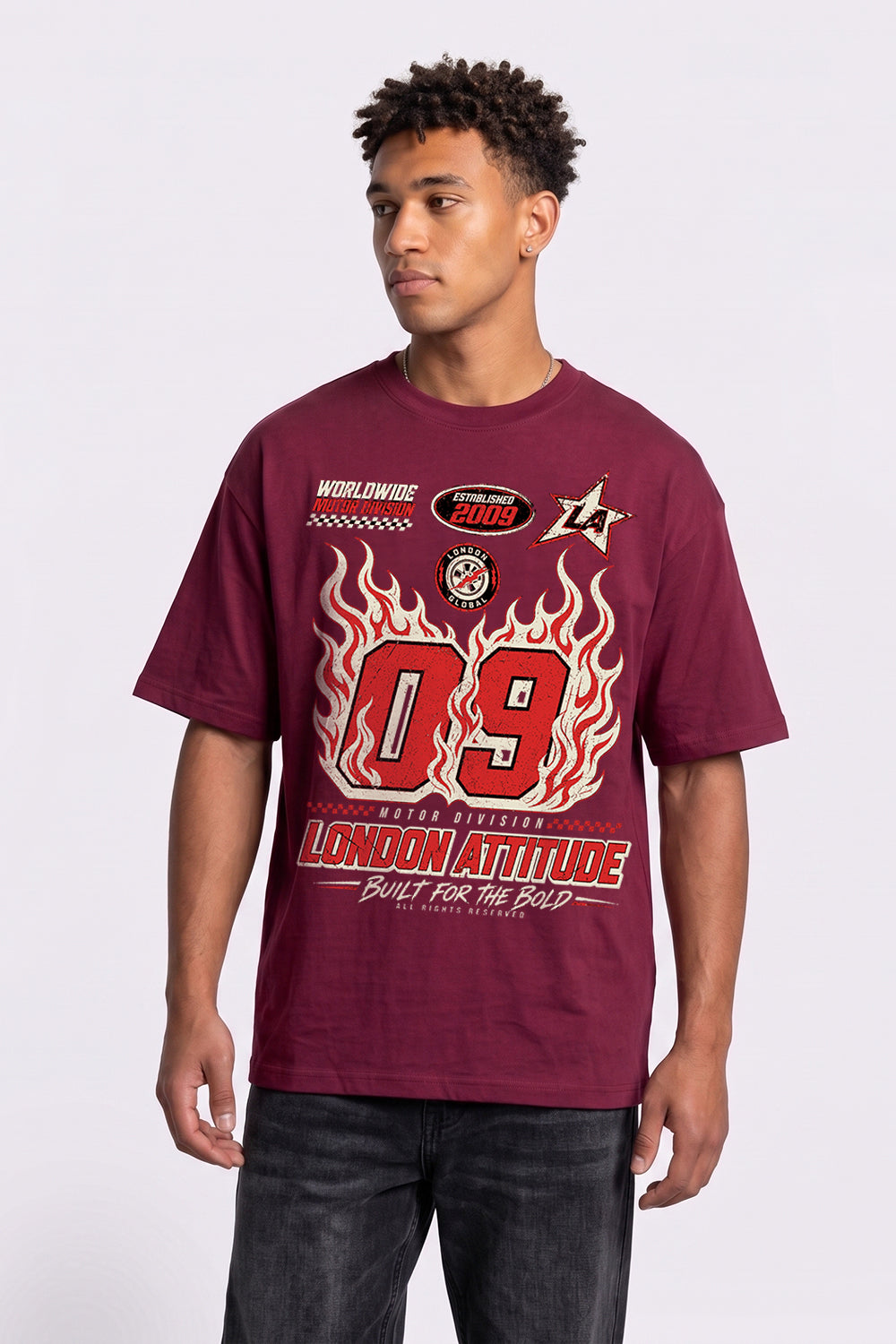 Racing Oversized Heavyweight Graphic T-Shirt