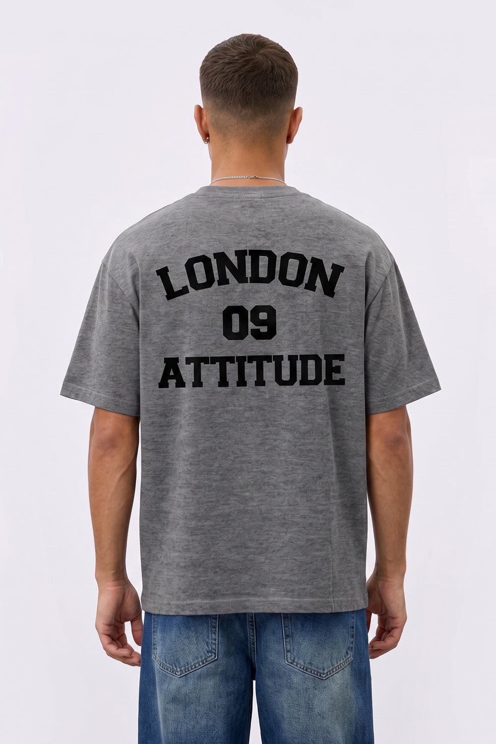 Oversized Heavyweight T-Shirt with Varsity Back Print