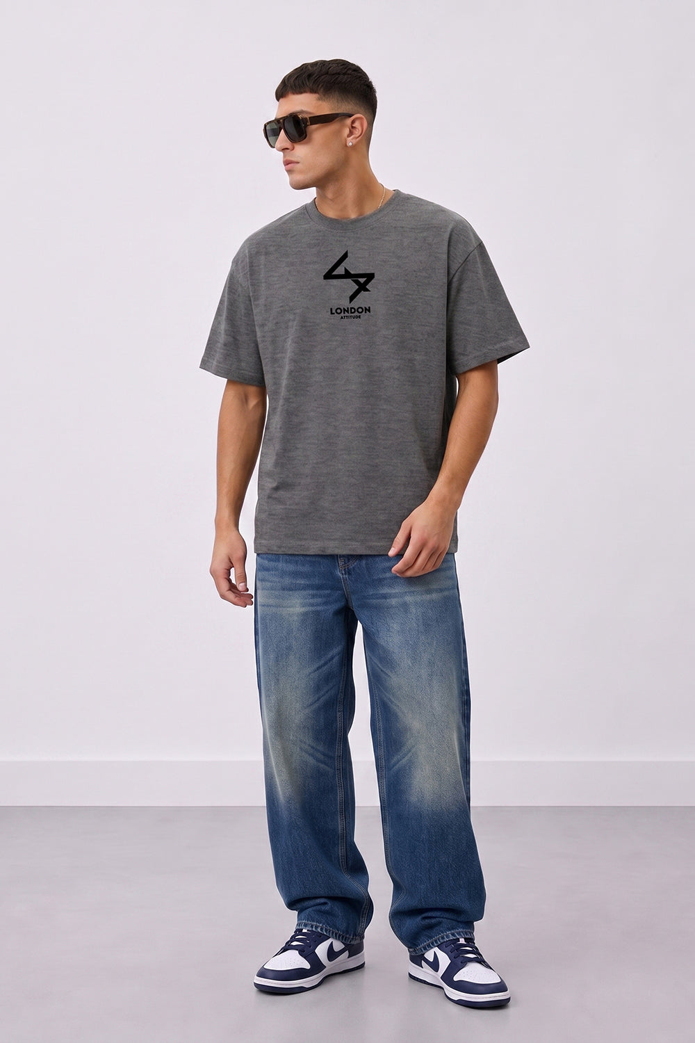 Oversized Heavyweight T-Shirt with Varsity Back Print