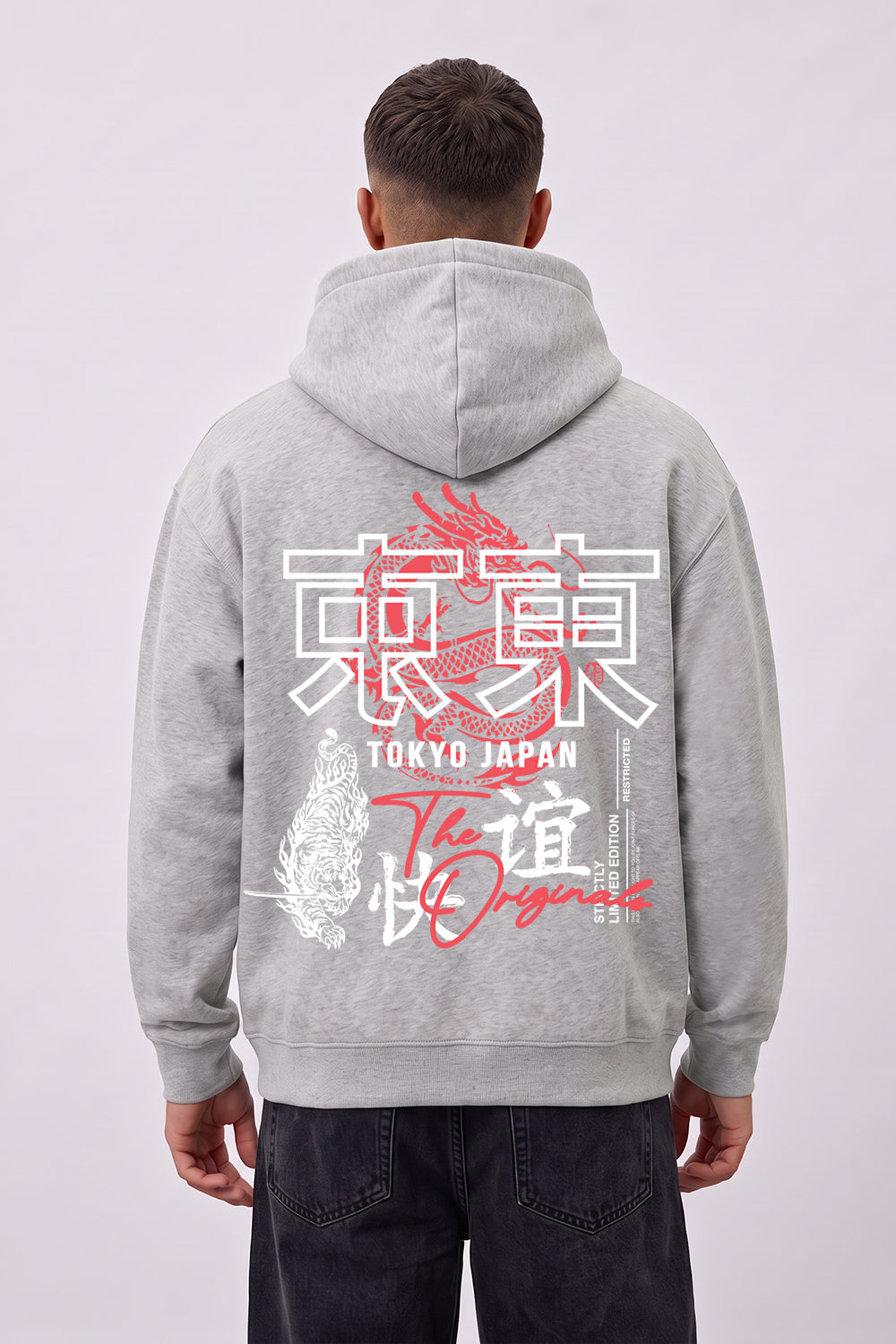 Relaxed Fit Tokyo Japan Graphic Hoodie