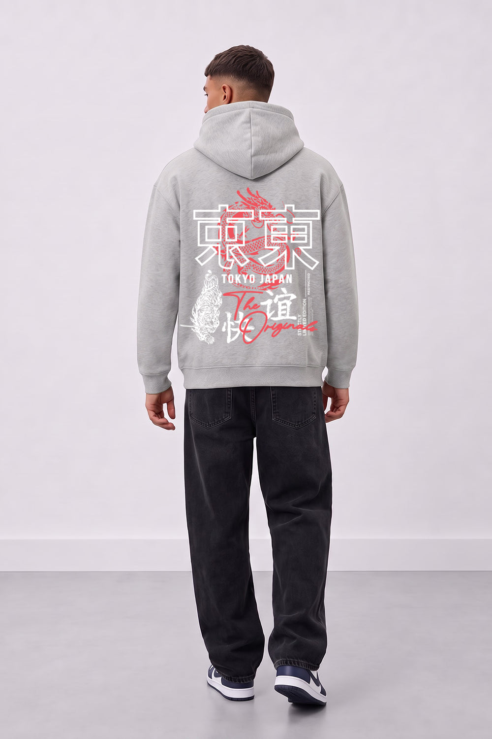 Relaxed Fit Tokyo Japan Graphic Hoodie