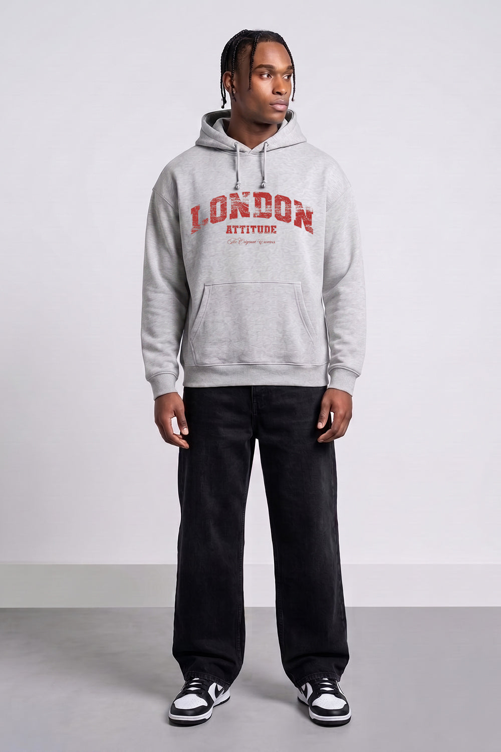 Relaxed Fit Collegiate Graphic Hoodie in Red