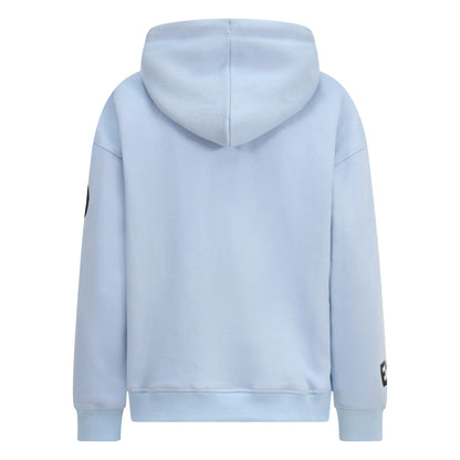 Women's Relaxed Fit Printed Hoodie Sky Blue - London Attitude