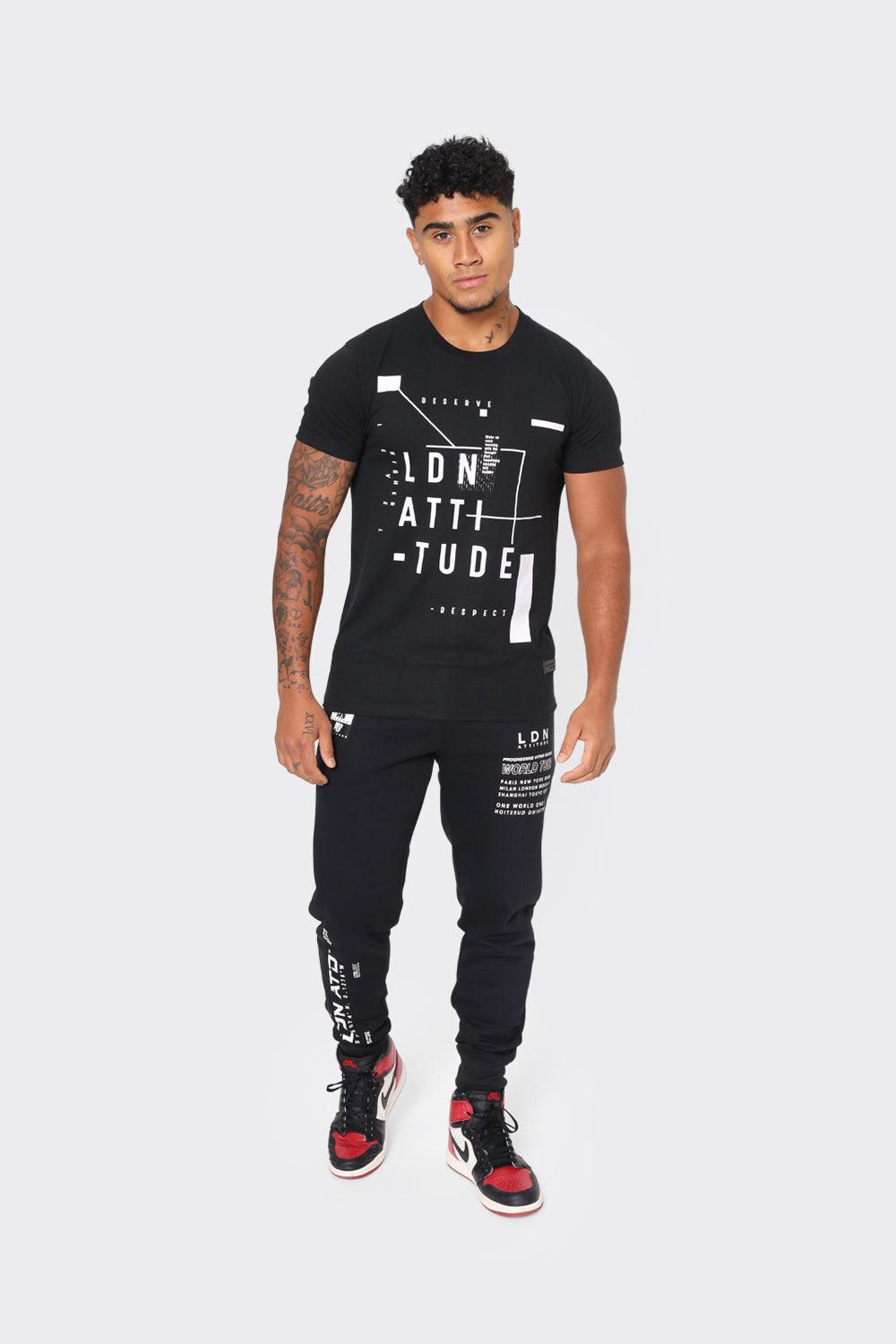 LDN Attitude Graphic T-shirts in Black - London Attitude