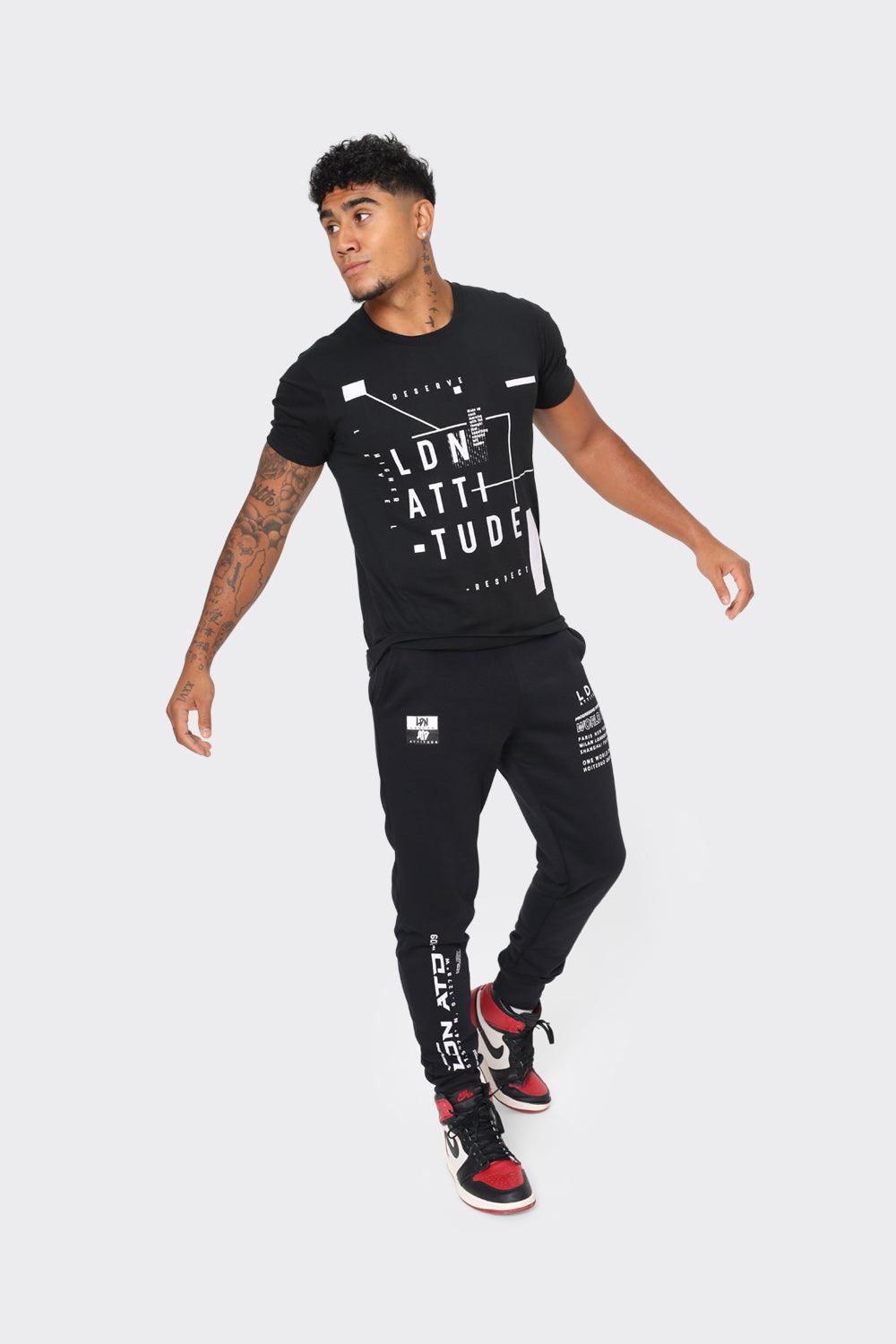LDN Attitude Graphic T-shirts in Black - London Attitude