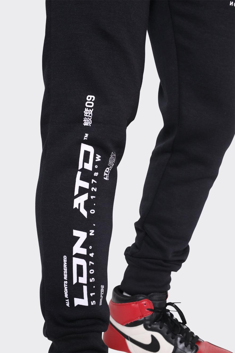 London Attitude World Tour Edition Joggers in Black - London Attitude