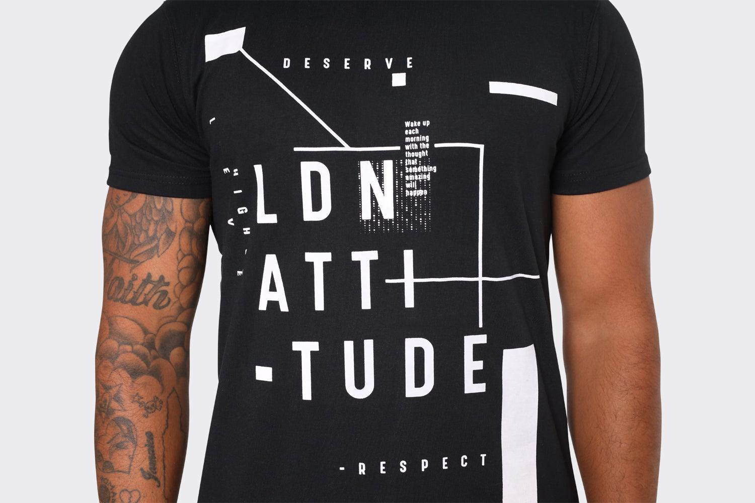 LDN Attitude Graphic T-shirts in Black - London Attitude
