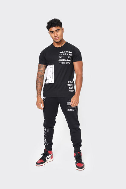 London Attitude 'London Screams with Attitude Tomorrow' Graphic T-Shirt in Black - London Attitude