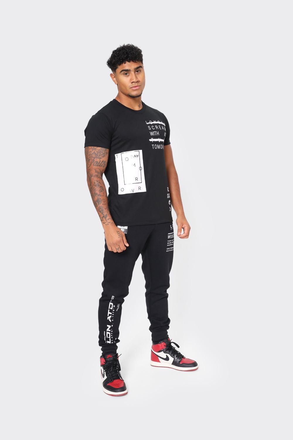 London Attitude 'London Screams with Attitude Tomorrow' Graphic T-Shirt in Black - London Attitude