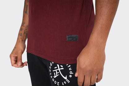Men's Burgundy London Attitude T-Shirt with Stripe Graphic - London Attitude