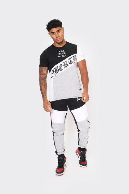 Men's Liberty Graphic T-Shirt by London Attitude -Black, Grey & White - London Attitude