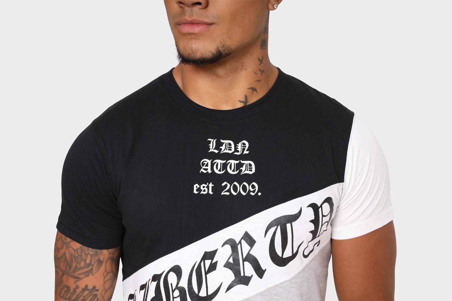 Men's Liberty Graphic T-Shirt by London Attitude -Black, Grey & White - London Attitude
