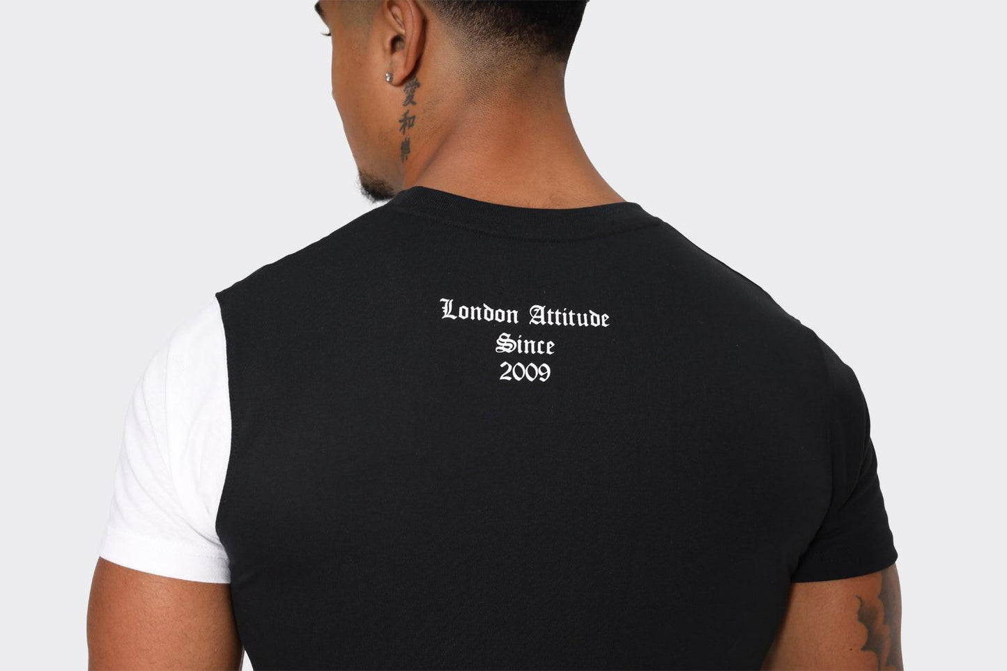 Men's Liberty Graphic T-Shirt by London Attitude -Black, Grey & White - London Attitude