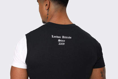 Men's Liberty Graphic T-Shirt by London Attitude -Black, Grey & White - London Attitude