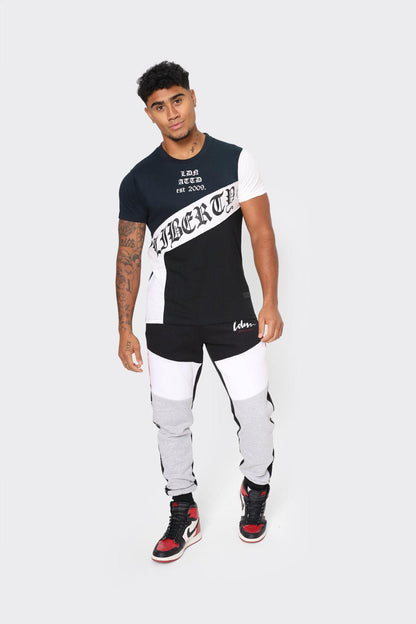 Men's Liberty Graphic T-Shirt by London Attitude -Dark Blue, Black & White - London Attitude